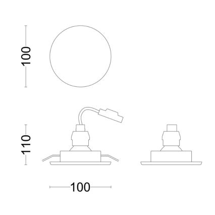 Philips - LED įleidžiamas lubinis vonios šviestuvas FRESCO LED/4,6W/230V IP23