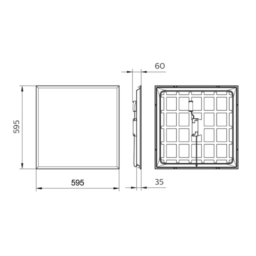 Philips - LED Įleidžiamas skydelis LEDINAIRE LED/34W/230V 60x60 cm 4000K