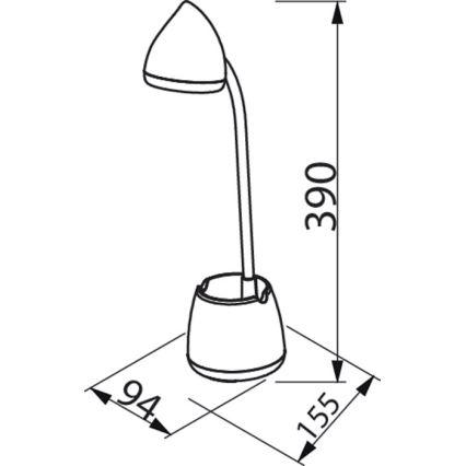 Philips – LED Reguliuojama jutiklinė stalinė lempa HAT LED/4,5W/5V 3000/4000/5700K CRI 90