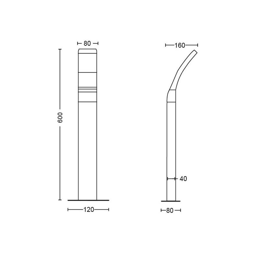Philips - LED Lauko lempa LED/12W/230V 2700K 60 cm IP44