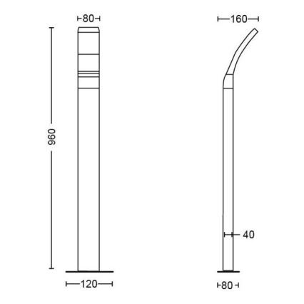 Philips - LED Lauko lempa LED/12W/230V 2700K 96 cm IP44