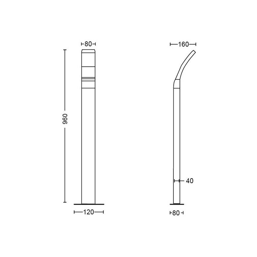 Philips - LED Lauko lempa LED/12W/230V 2700K 96 cm IP44