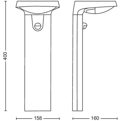 Philips – LED Lauko lempa su jutikliu LED/9W/230V 2700K IP44