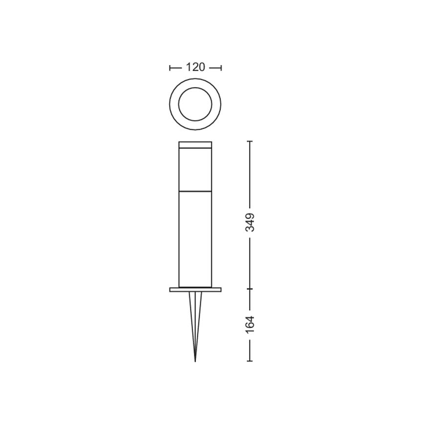 Philips - LED Lauko lempa GARDENLINK LED/6W/12V 2700K IP44