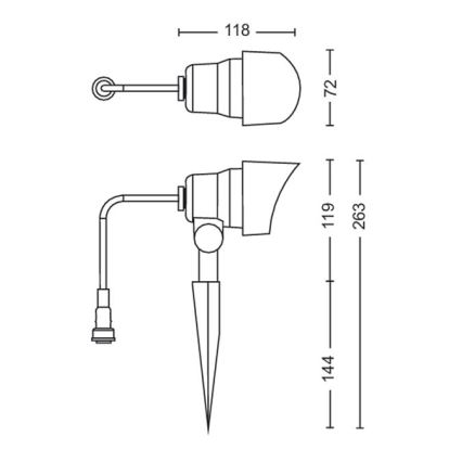 Philips - LED Lauko prožektorius LED/24W/230V 2700K IP44