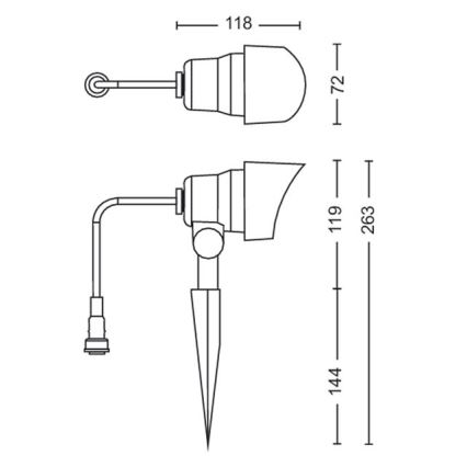 Philips - LED Lauko prožektorius LED/6W/12V 2700K IP44