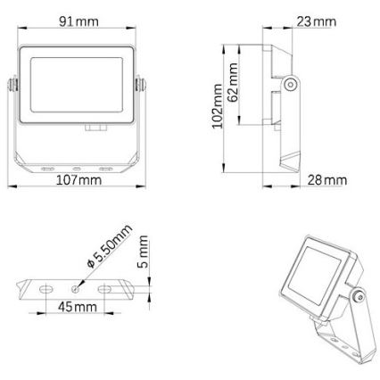 Philips - LED Lauko prožektorius PROJECTLINE LED/10W/230V IP65 4000K