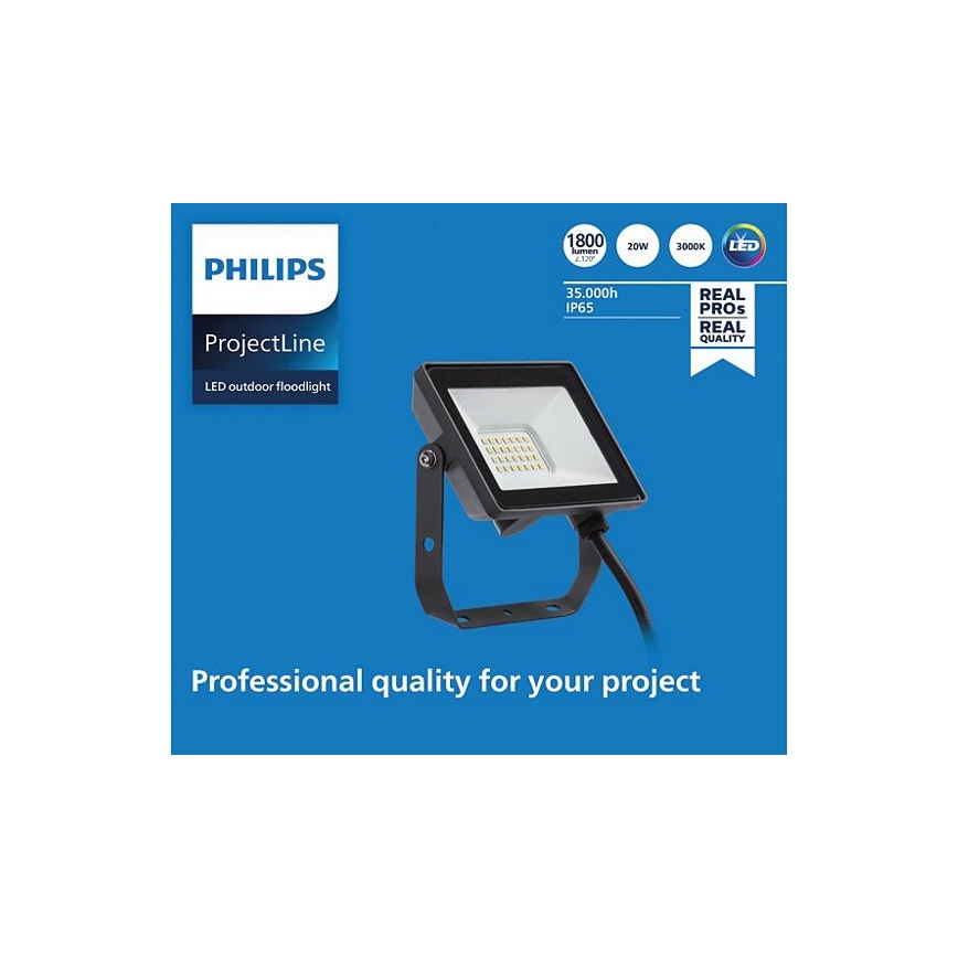 Philips - LED Lauko prožektorius PROJECTLINE LED/20W/230V IP65 3000K