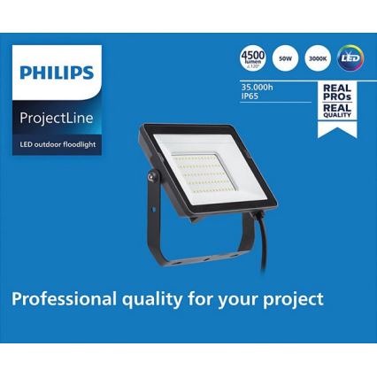 Philips - LED Lauko prožektorius PROJECTLINE LED/50W/230V IP65 3000K