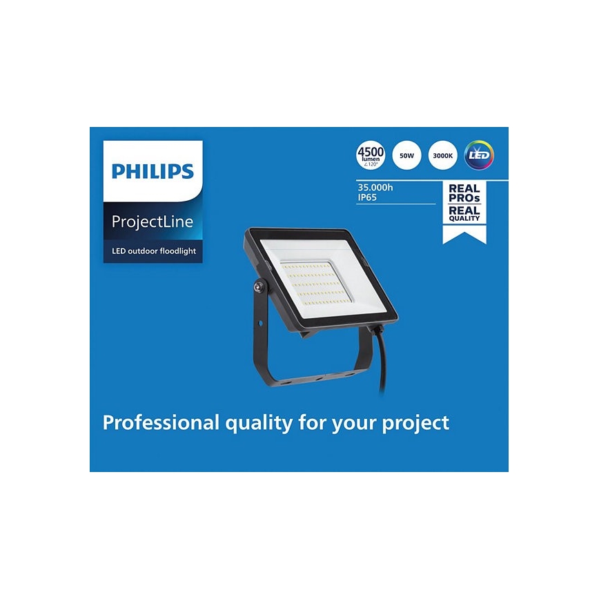 Philips - LED Lauko prožektorius PROJECTLINE LED/50W/230V IP65 3000K