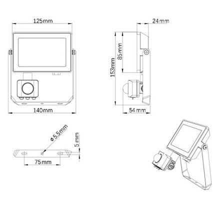 Philips – LED Lauko prožektorius su jutikliu PROJECTLINE LED/20W/230V IP65 3000K