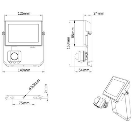 Philips - LED Lauko prožektorius su jutikliu PROJECTLINE LED/20W/230V IP65 4000K