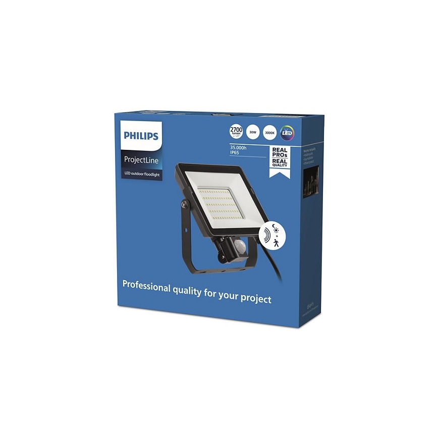 Philips – LED Lauko prožektorius su jutikliu PROJECTLINE LED/30W/230V IP65 3000K
