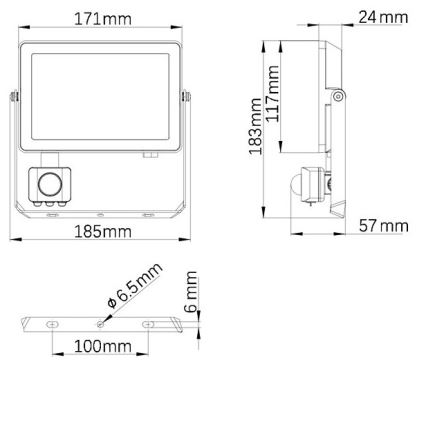 Philips – LED Lauko prožektorius su jutikliu PROJECTLINE LED/30W/230V IP65 3000K