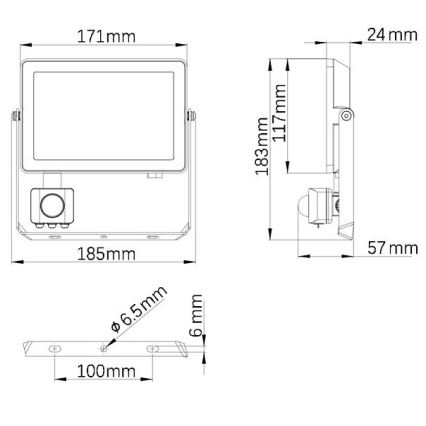 Philips - LED Lauko prožektorius su jutikliu PROJECTLINE LED/30W/230V IP65 4000K