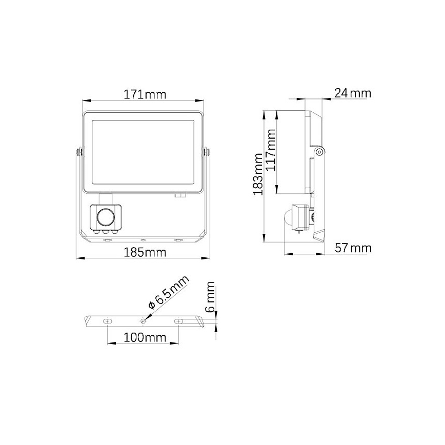 Philips - LED Lauko prožektorius su jutikliu PROJECTLINE LED/30W/230V IP65 4000K