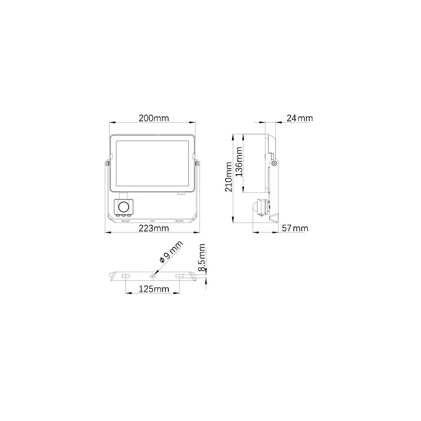 Philips – LED Lauko prožektorius su jutikliu PROJECTLINE LED/50W/230V IP65 3000K