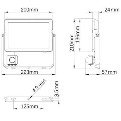 Philips - LED Lauko prožektorius su jutikliu PROJECTLINE LED/50W/230V IP65 4000K