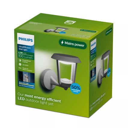 Philips - LED lauko sieninis šviestuvas NUVY LED/4,3W/230V 2700K IP44