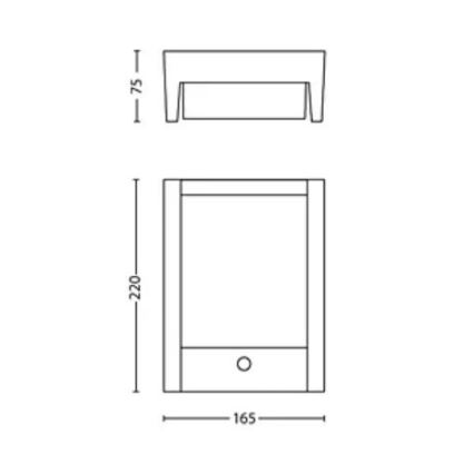 Philips - LED Lauko sieninis šviestuvas su jutikliu ARBOUR LED/3,8W/230V 2700K IP44