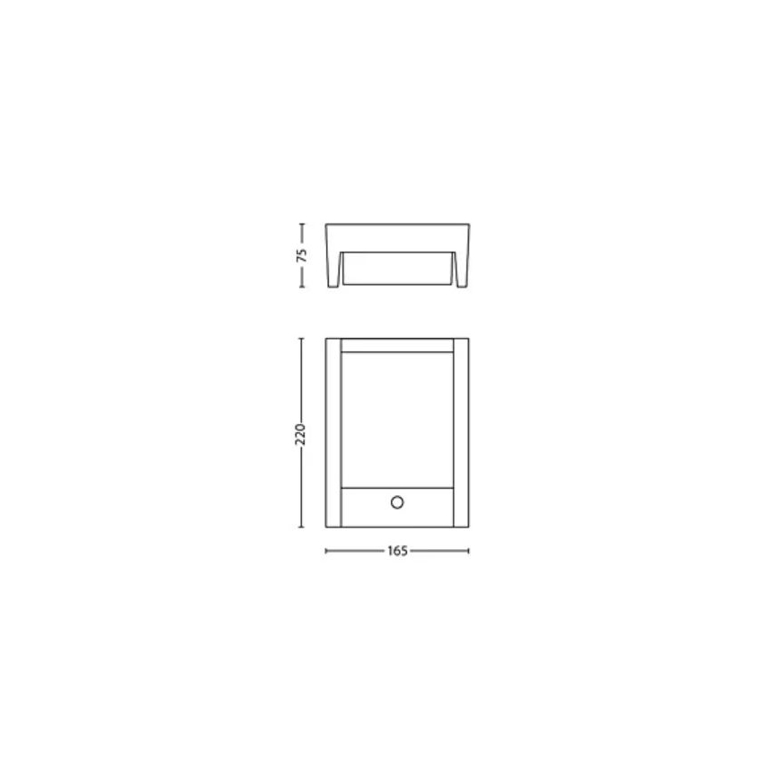 Philips - LED Lauko sieninis šviestuvas su jutikliu ARBOUR LED/3,8W/230V 2700K IP44