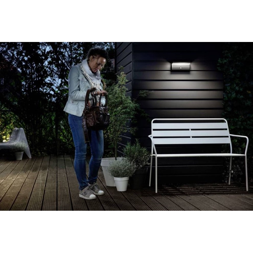 Philips - LED Lauko sieninis šviestuvas su jutikliu BUSTAN LED/3,8W/230V 4000K IP44