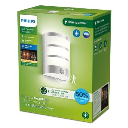 Philips - LED Lauko sieninis šviestuvas su jutikliu PYTHON LED/3,8W/230V IP44