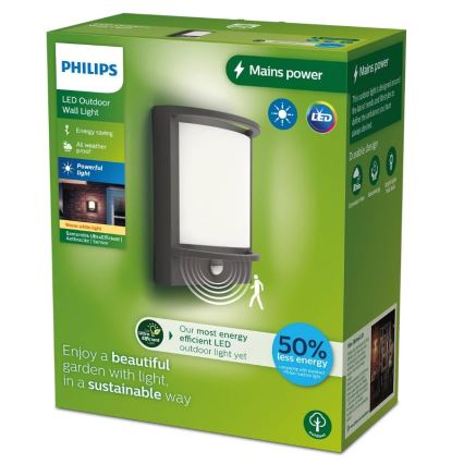 Philips - LED Lauko sieninis šviestuvas su jutikliu SAMONDRA LED/3,8W/230V IP44