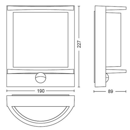 Philips - LED Lauko sieninis šviestuvas su jutikliu SAMONDRA LED/3,8W/230V IP44