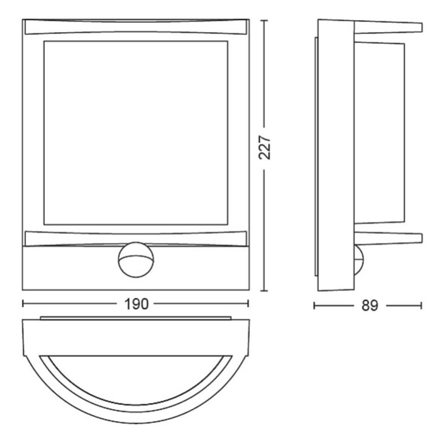 Philips - LED Lauko sieninis šviestuvas su jutikliu SAMONDRA LED/3,8W/230V IP44