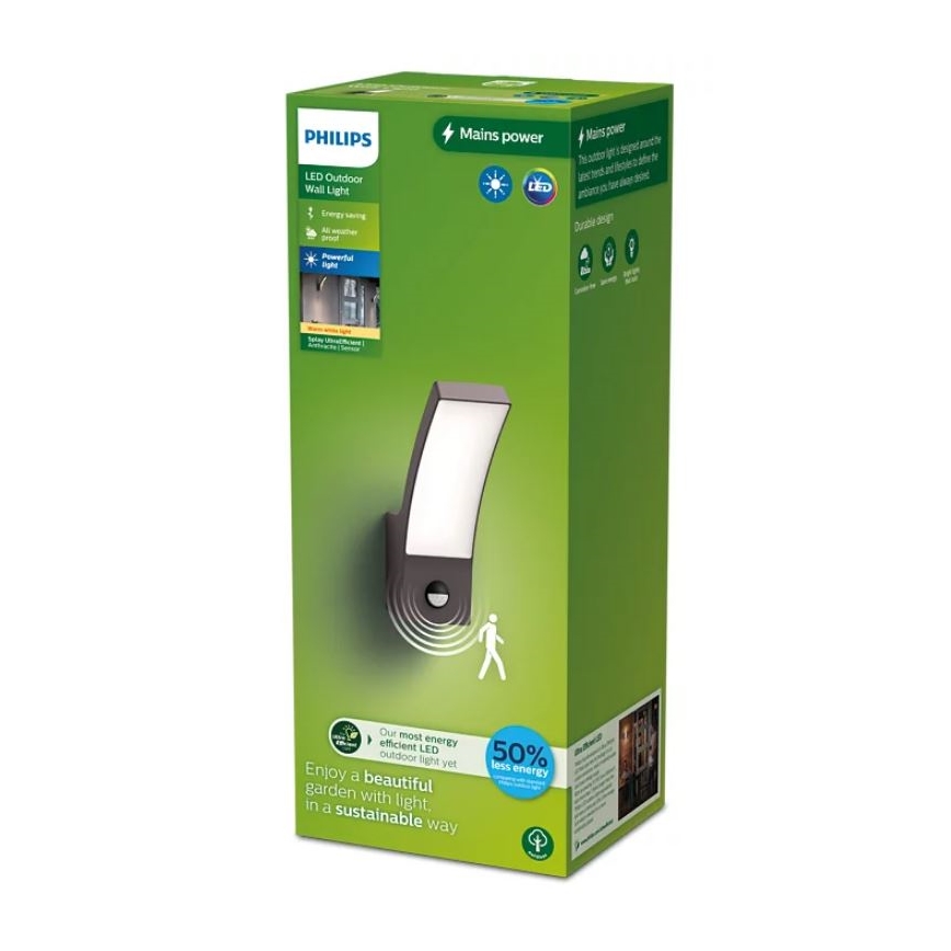 Philips - LED Lauko sieninis šviestuvas su jutikliu SPLAY LED/3,8W/230V IP44