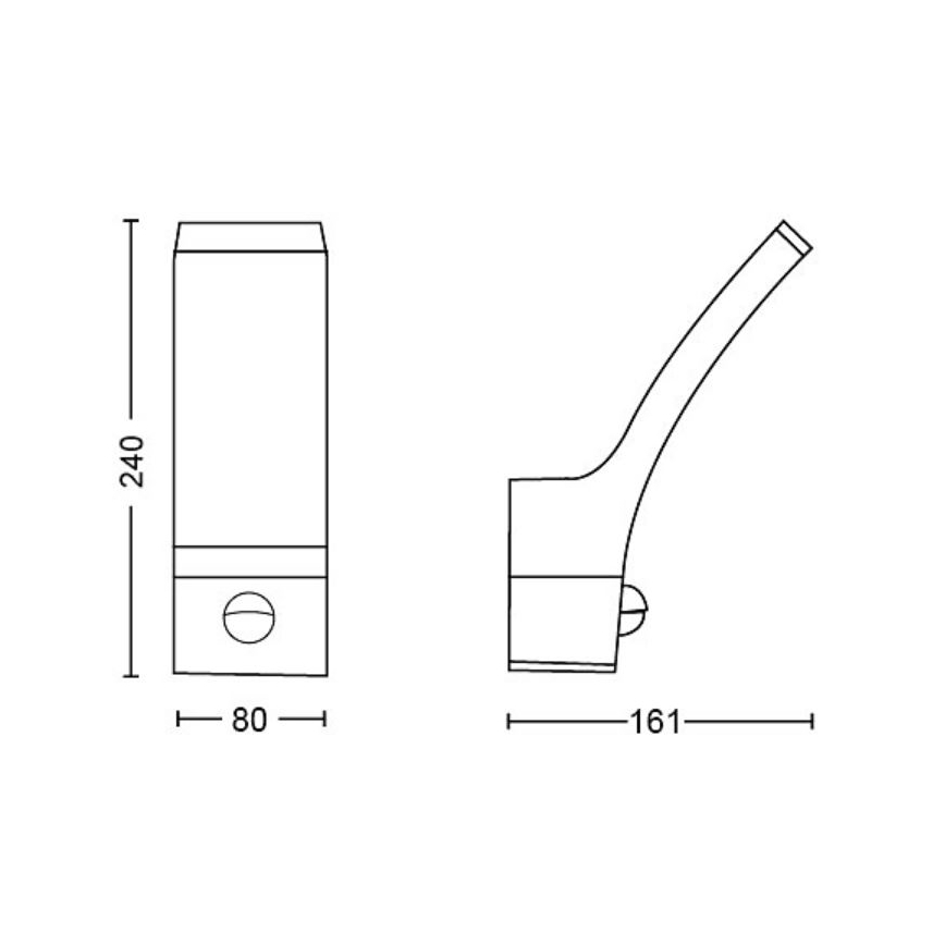 Philips - LED Lauko sieninis šviestuvas su jutikliu SPLAY LED/3,8W/230V IP44