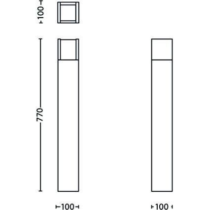 Philips - LED lauko šviestuvas LED/3,8W/230V 77 cm 3000K IP44