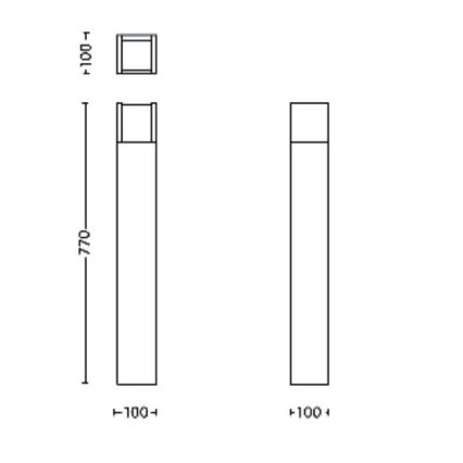 Philips - LED lauko šviestuvas ARBOUR LED/3,8W/230V 77 cm 2700K IP44