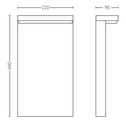 Philips - LED lauko šviestuvas BUSTAN LED/3,8W/230V 2700K 40 cm IP44