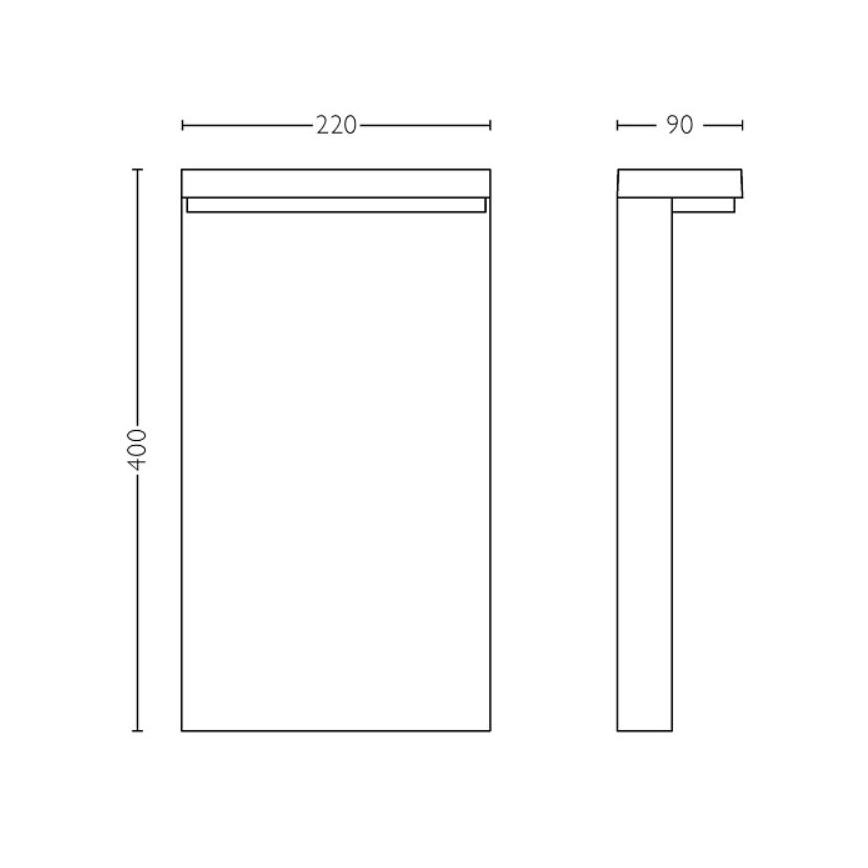Philips - LED lauko šviestuvas BUSTAN LED/3,8W/230V 2700K 40 cm IP44