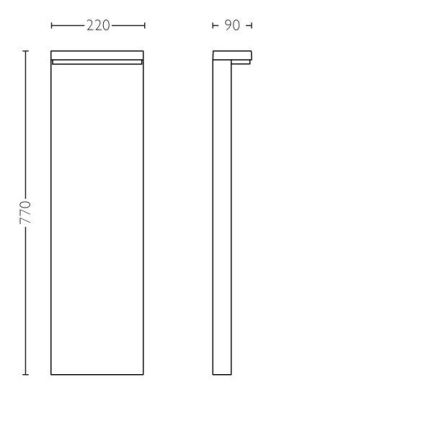 Philips - LED lauko šviestuvas BUSTAN LED/3,8W/230V 2700K 77 cm IP44