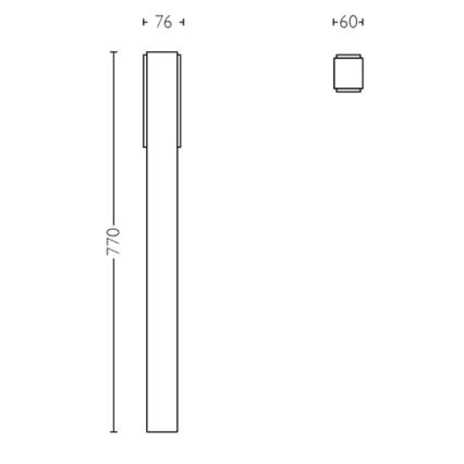 Philips - LED lauko šviestuvas STRATOSPHERE LED/3,8W/230V 77 cm 4000K IP44
