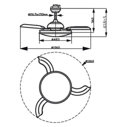 Philips - LED Lubinis šviestuvas LED/35W/230V 5500/4000/3000K + valdymo pultas