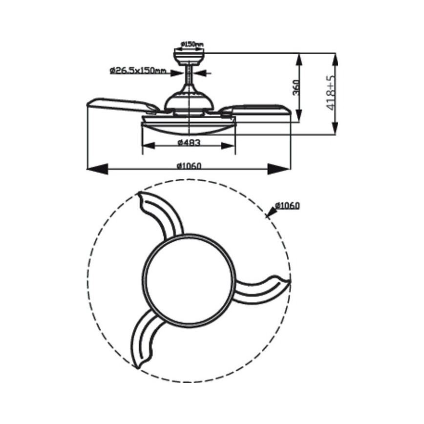 Philips - LED Lubinis šviestuvas LED/35W/230V 5500/4000/3000K + valdymo pultas