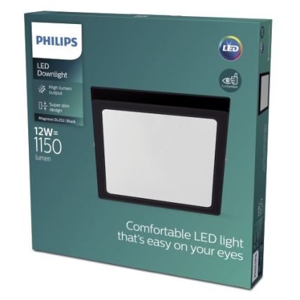 Philips - LED Lubinis šviestuvas LED/12W/230V 2700K black