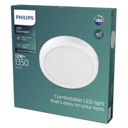 Philips - LED Lubinis šviestuvas LED/12W/230V 4000K baltas