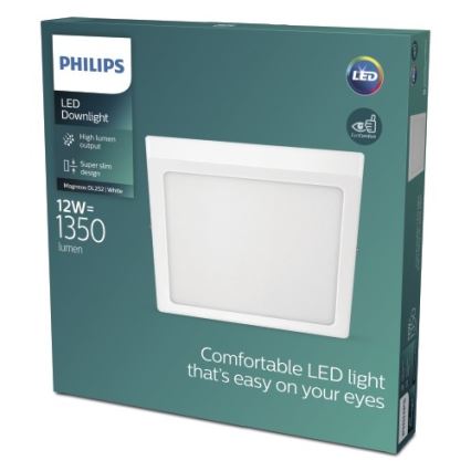 Philips - LED Lubinis šviestuvas LED/12W/230V 4000K baltas