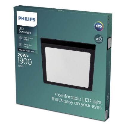 Philips - LED Lubinis šviestuvas LED/20W/230V 2700K juodas