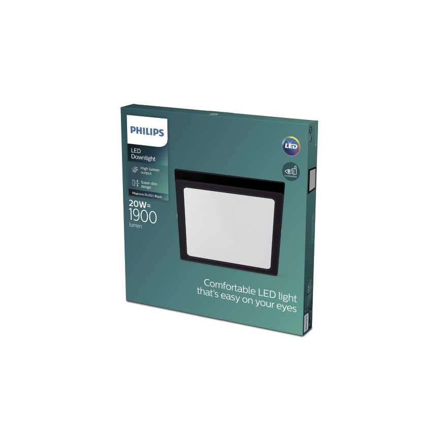 Philips - LED Lubinis šviestuvas LED/20W/230V 2700K juodas
