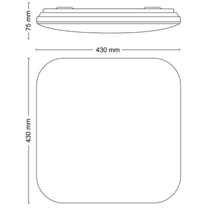 Philips - LED lubinis šviestuvas LED/24W/230V 4000K