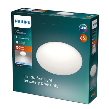 Philips - LED lubinis šviestuvas su jutikliu LED/12W/230V 4000K