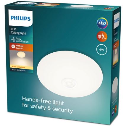 Philips – LED Lubinis šviestuvas su jutikliu MAUVE LED/6W/230V