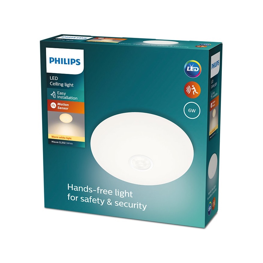 Philips – LED Lubinis šviestuvas su jutikliu MAUVE LED/6W/230V