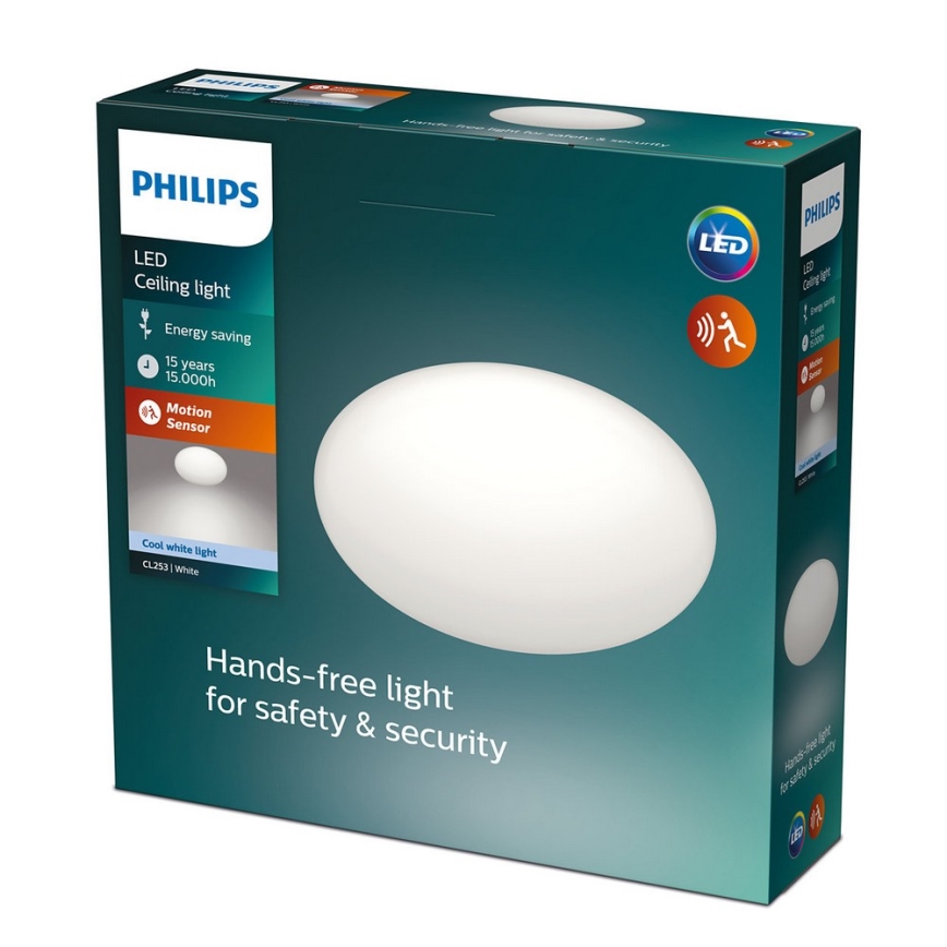Philips - LED lubinis šviestuvas su jutikliu 1xLED/12W/230V 4000K